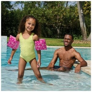 SwimWays Barbie Swimmies (Unisex), Arm Floaties for Kids Age 3-5